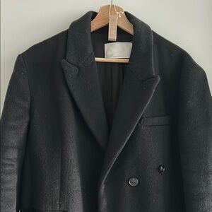 OAK + FORT Charcoal Double-Breasted Pea Coat